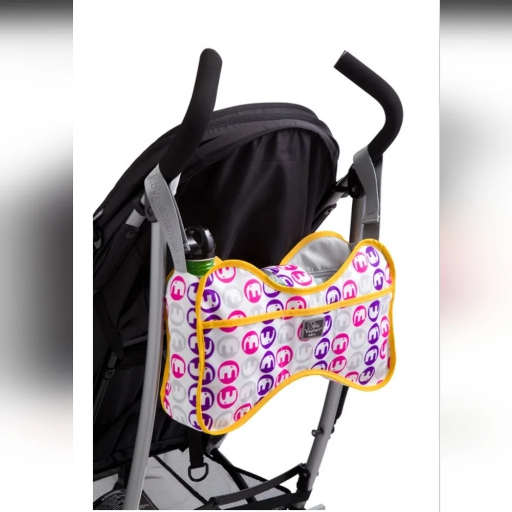 Baby Elephant Ears Stroller Organizer Bag – Pink & Purple Elephant Print